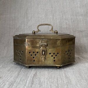 Vintage Brass Octagonal Box